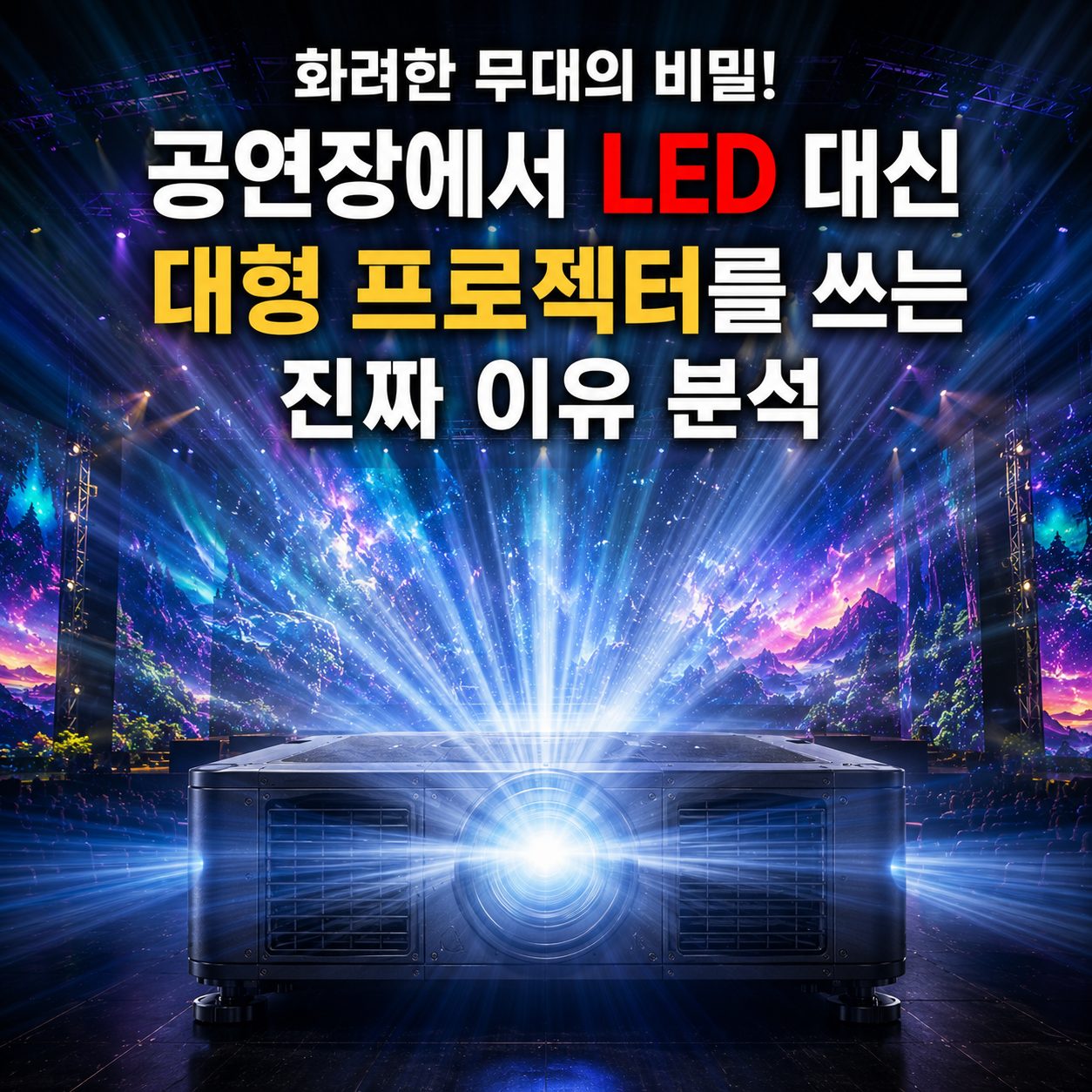 공연장에서 대형 프로젝터를 쓰는 이유