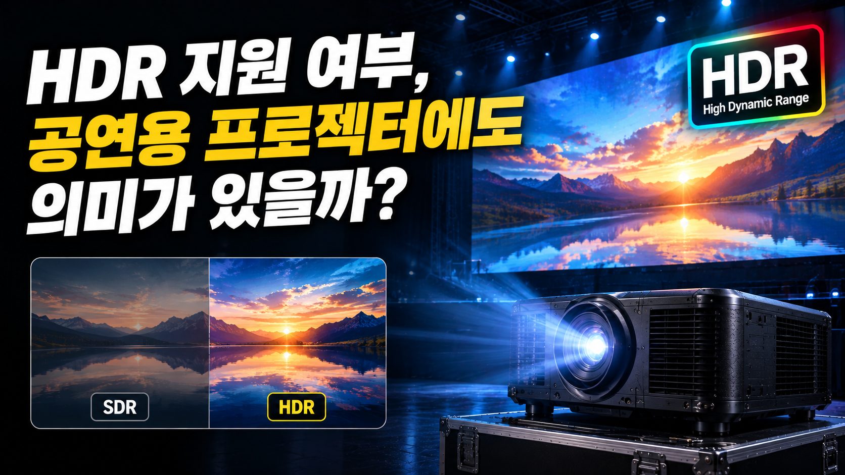 HDR 지원 여부, 공연용 프로젝터에도 의미가 있을까?
