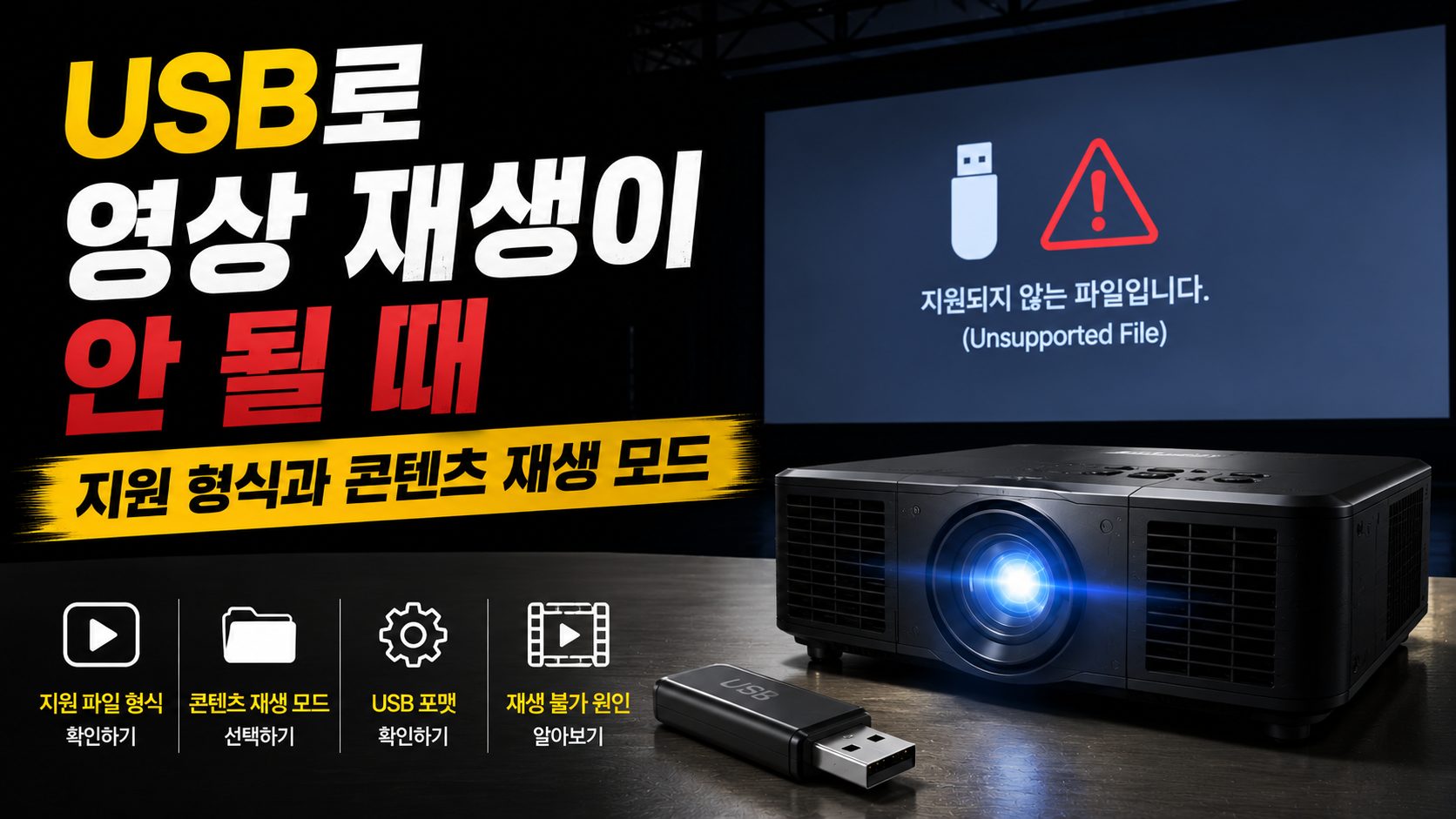 USB로 영상재생이 안 될 때
