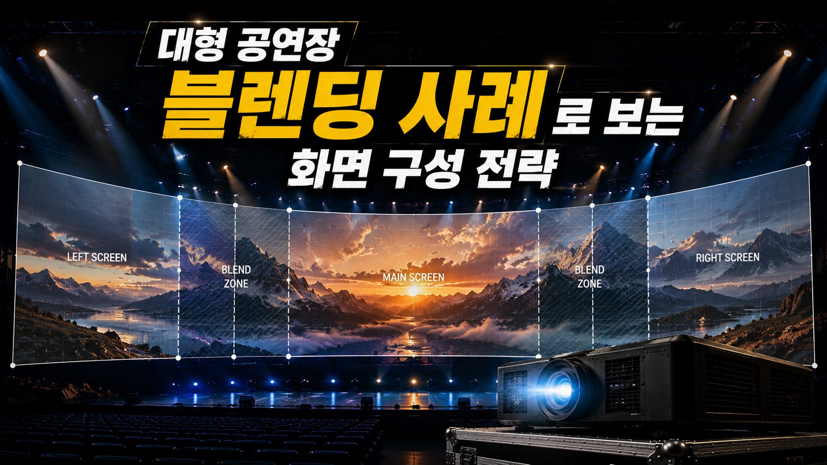 대형 공연장 블렌딩 사례로 보는 화면 구성 전략