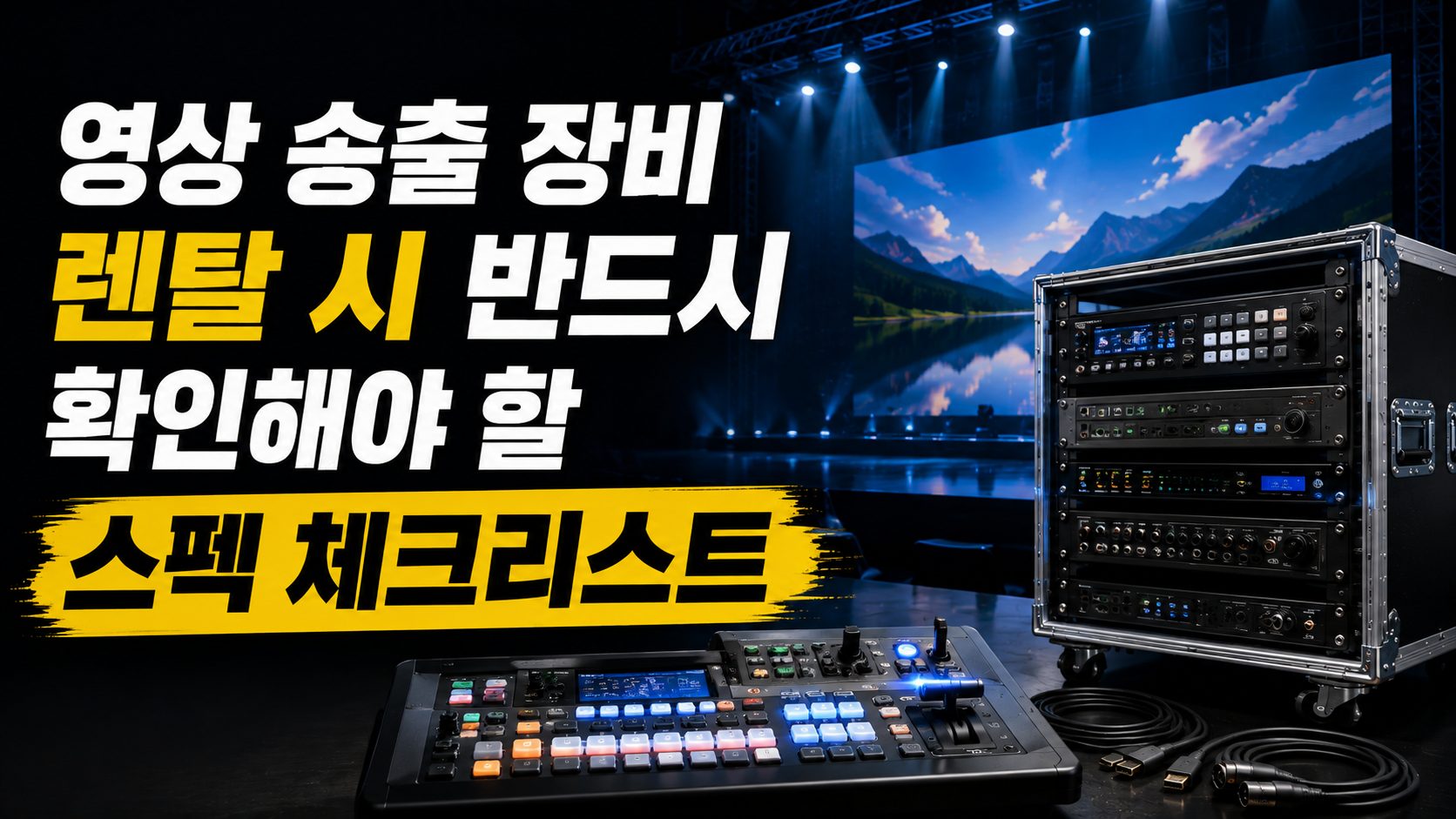 영상 송출 장비 렌탈 시 반드시 확인해야할 리스트